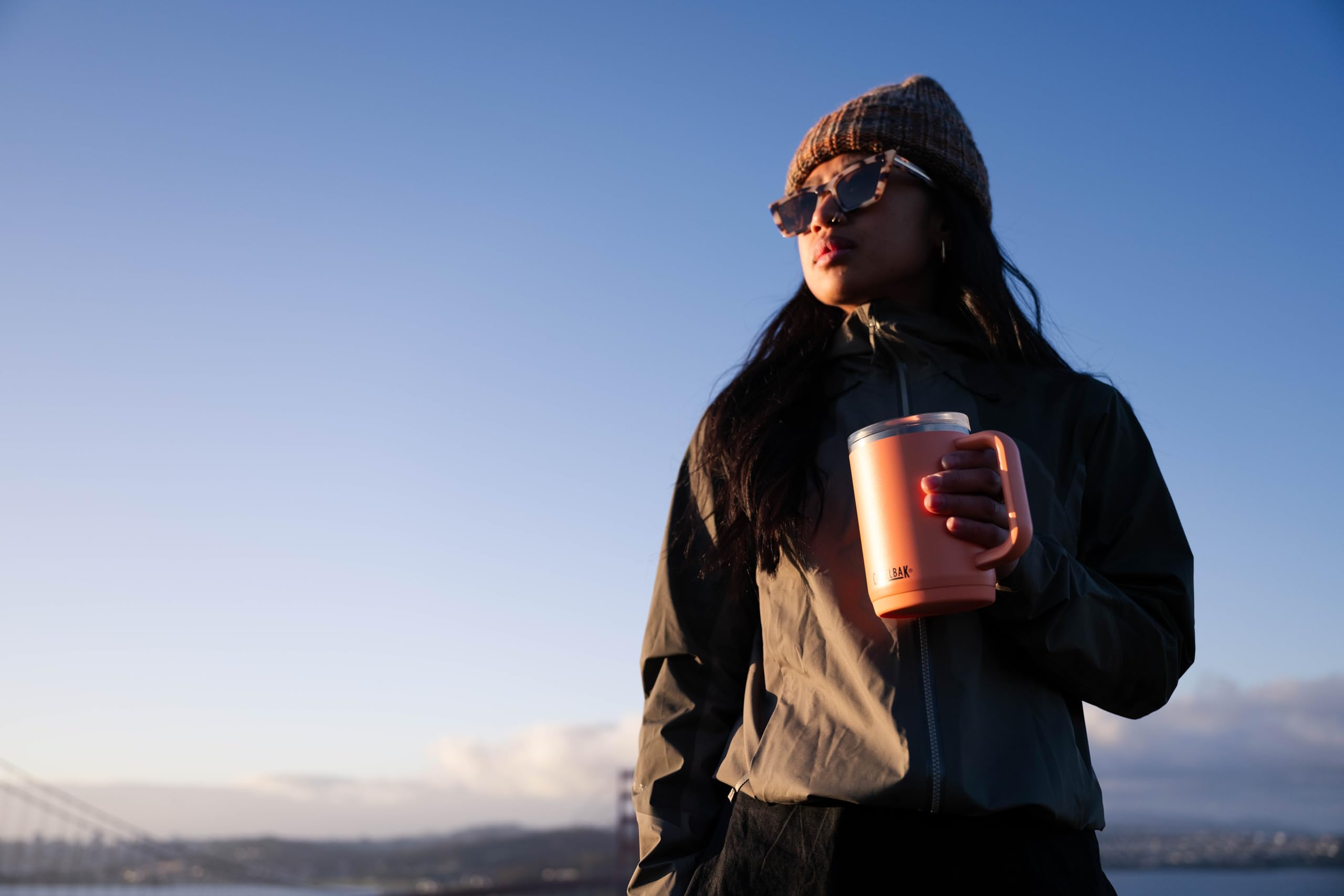 Camelbak Thrive Leak-Proof 32 Oz Stainless Steel Mug For Travel, Coffee, Tea, Hot Beverages - Spill Proof Cup-Holder, Navy